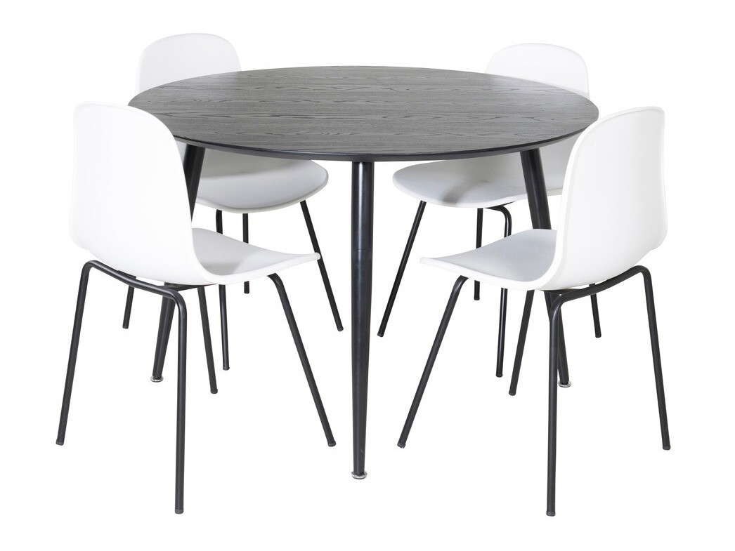 Set de dining Dallas 1622 (Alb + Negru)