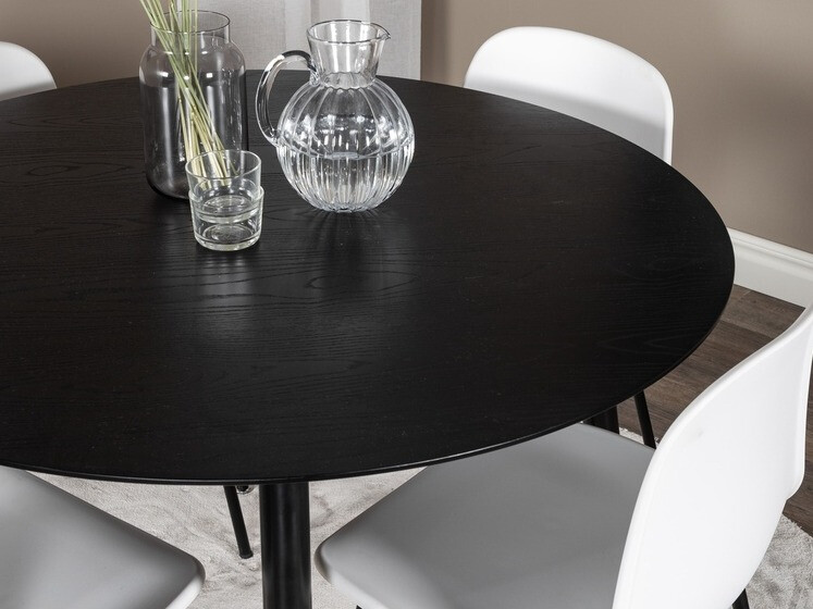 Set de dining Dallas 1622 (Alb + Negru)