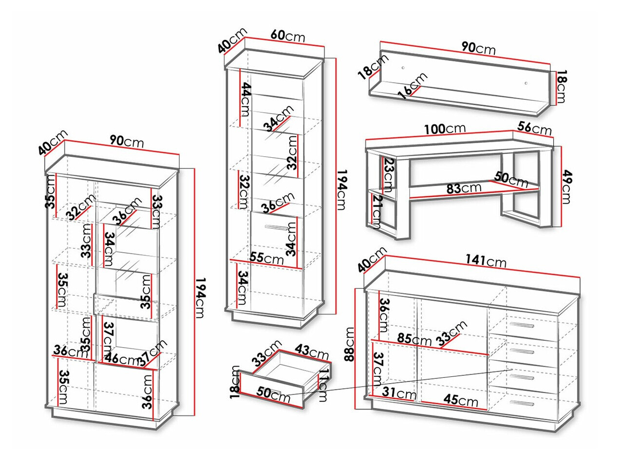 Set de living Tenodeu 117