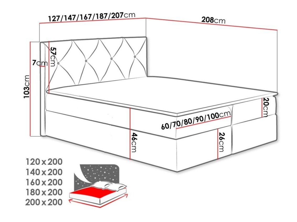 Pat boxspring Litus (Zetta 297)