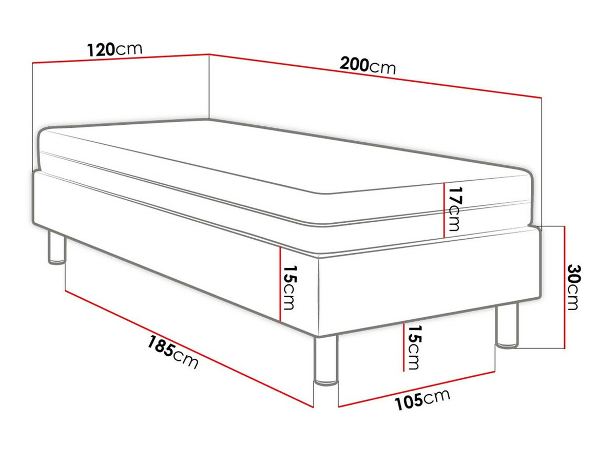 Pat boxspring Logan 101 (Manila 35)