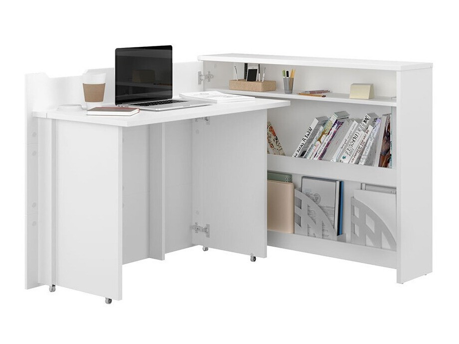 Birou de colt Concept Pro Lenart (Alb)