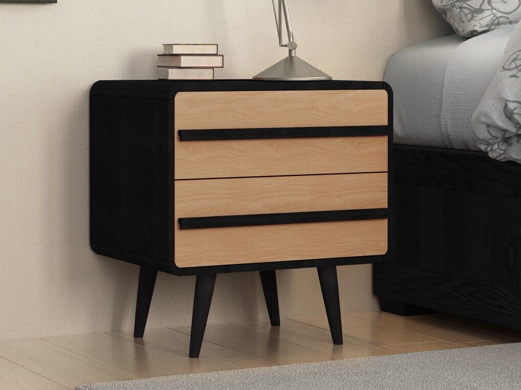 Noptieră Denton 567 (Negru + Stejar)