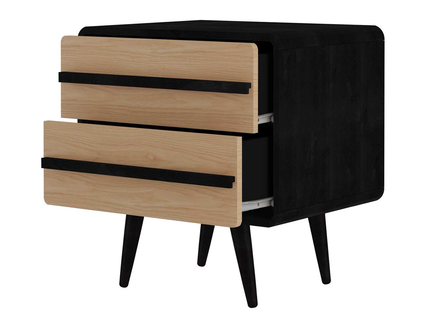 Noptieră Denton 567 (Negru + Stejar)