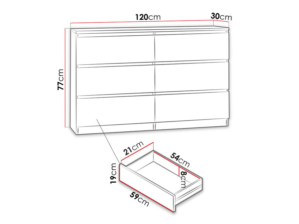 Comodă Comfivo Structor V (Negru)
