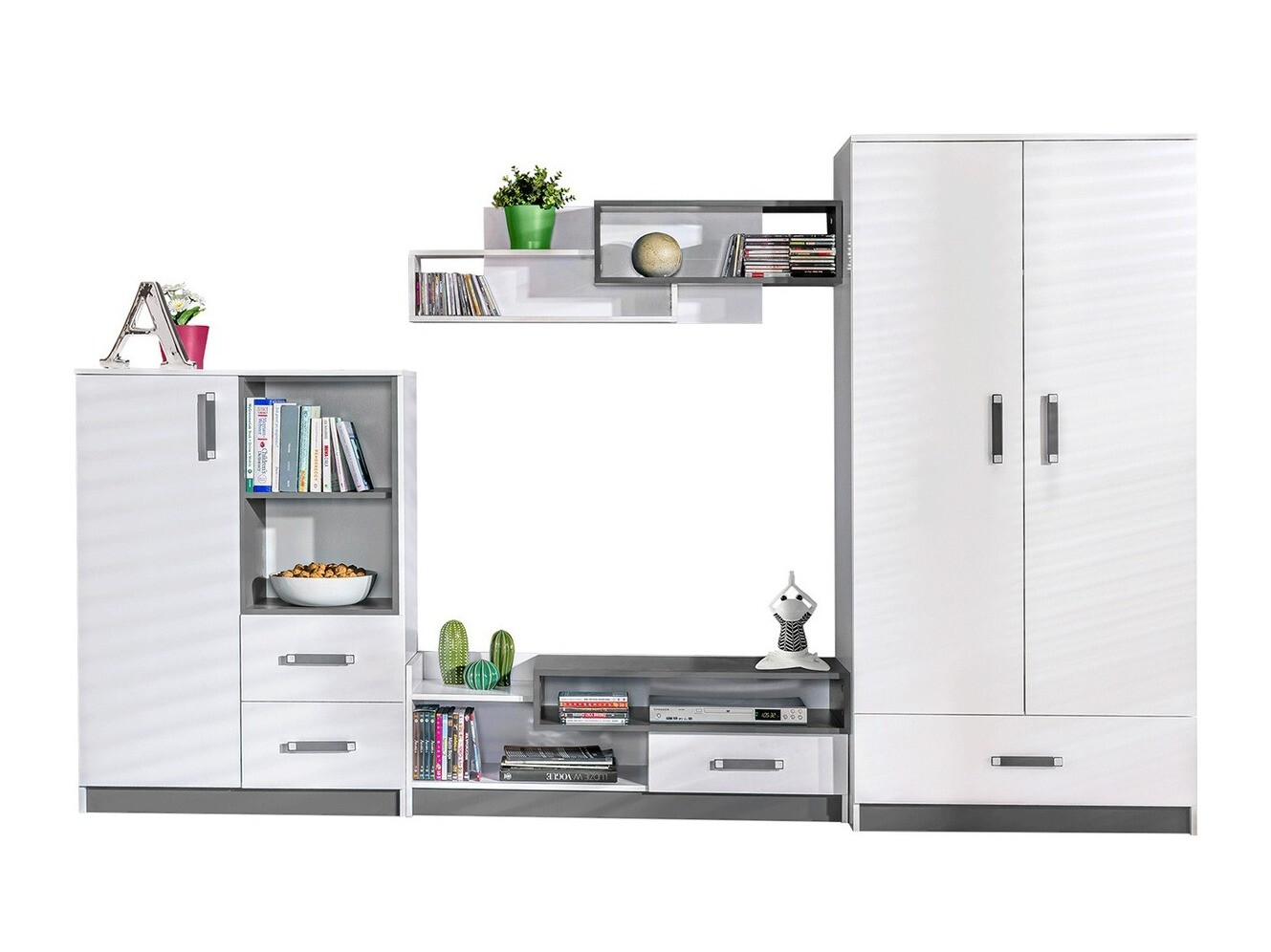 Set de living Lorlare 101 (Alb + Gri)