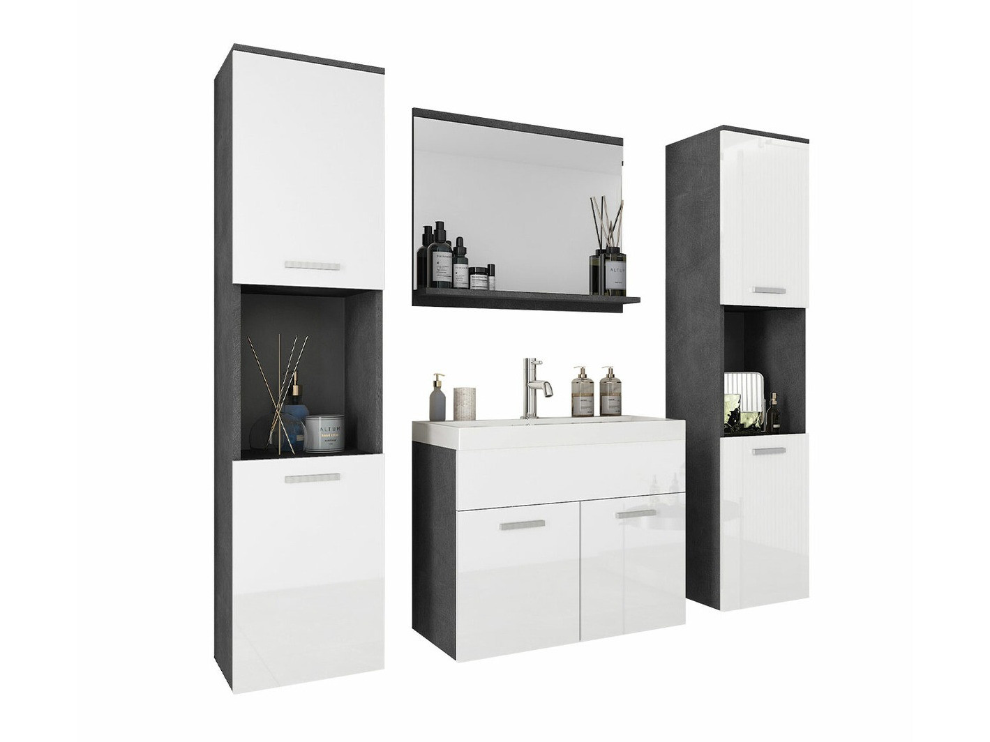 Set baie Sarasota 123 (Matera gri + Alb lucios)