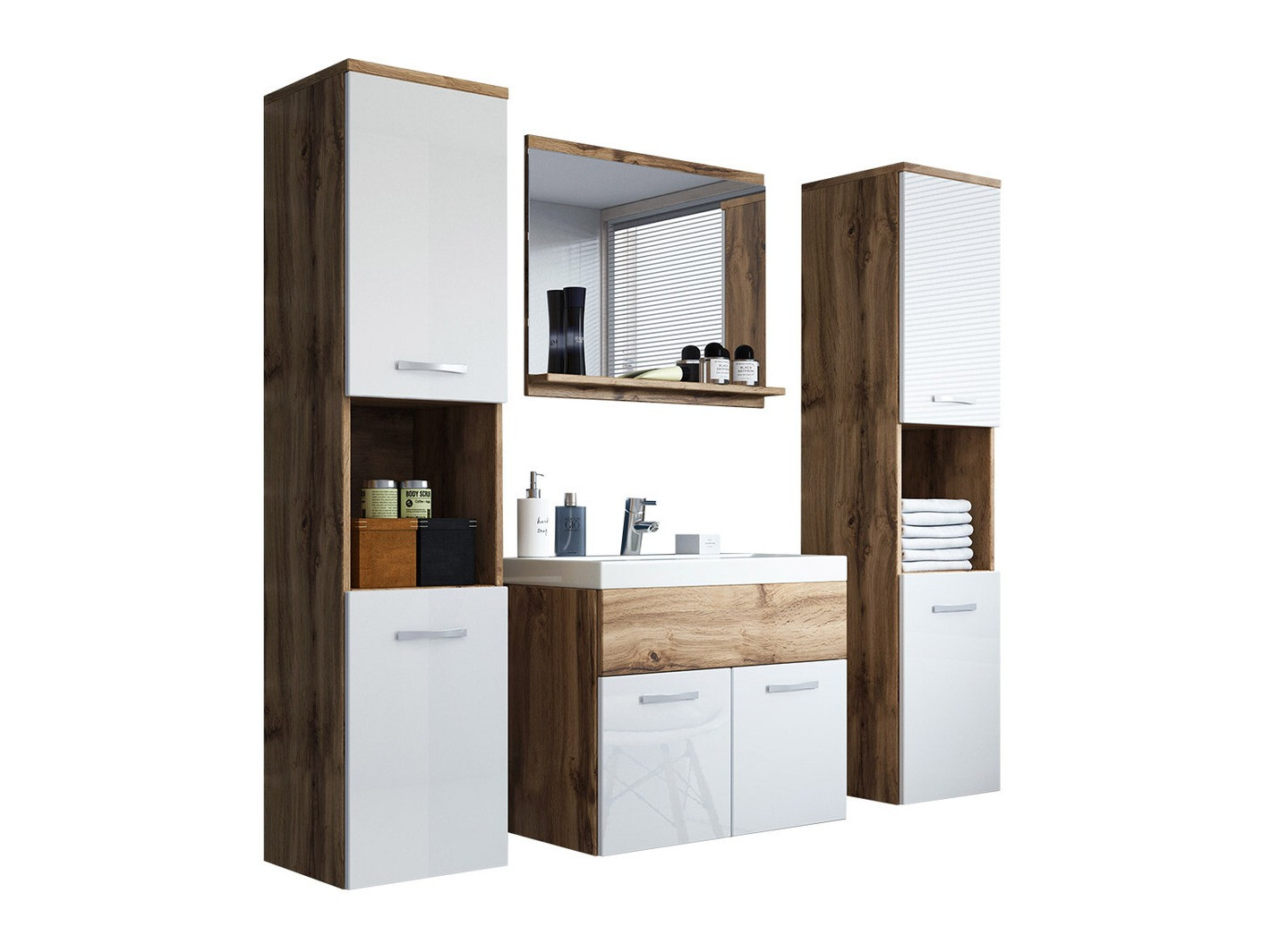 Set baie Sarasota 123 (Stejar Wotan + Alb lucios)