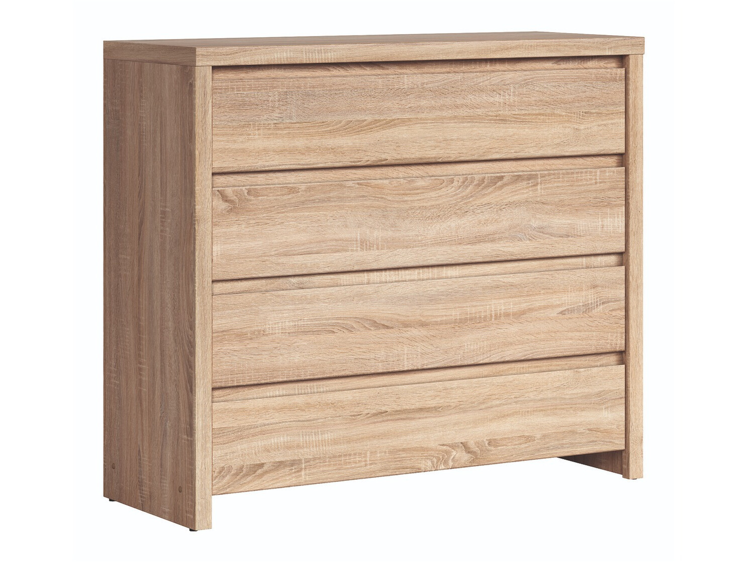 Comodă Nolroma 105 (Alb + Stejar Sonoma)