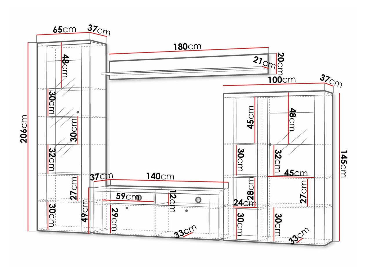 Set de living Salelbo 100 (Pin deschis + Trufa stejar)