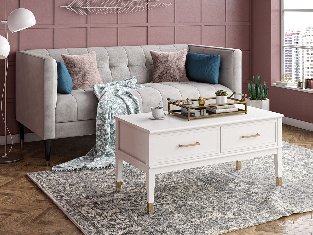 Măsuță de cafea extensibilă CosmoLiving by Cosmopolitan Belromu 105 (Alb)