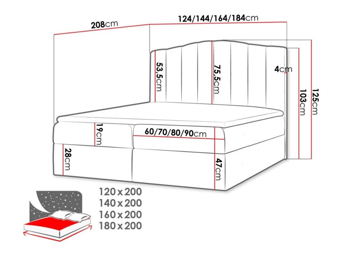 Pat boxspring Cantus (Casablanca 2303)