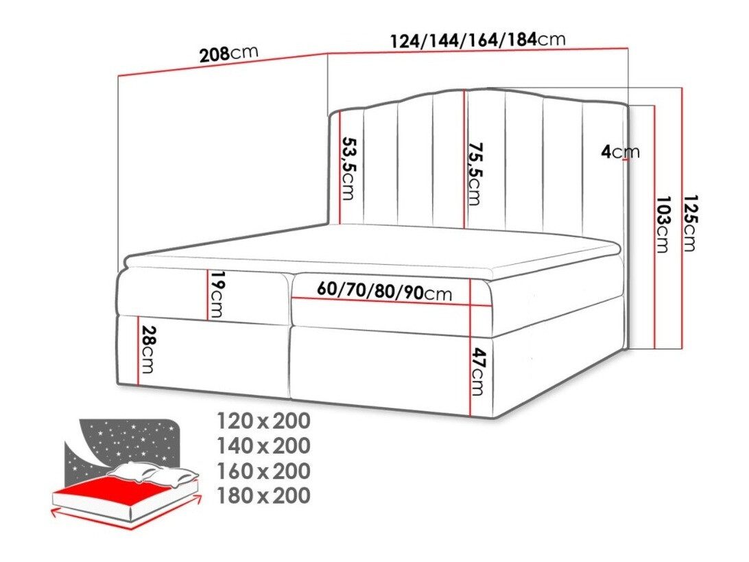 Pat boxspring Cantus (Casablanca 2308)