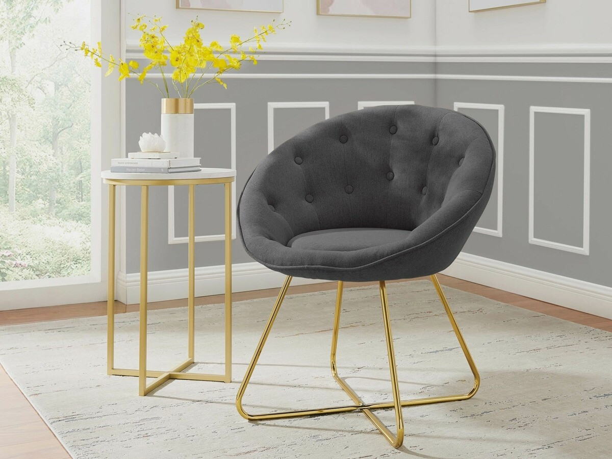 Fotoliu Denton 416 (Antracit + Auriu)