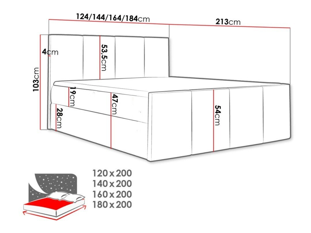 Pat boxspring Ventus (Soft 011)