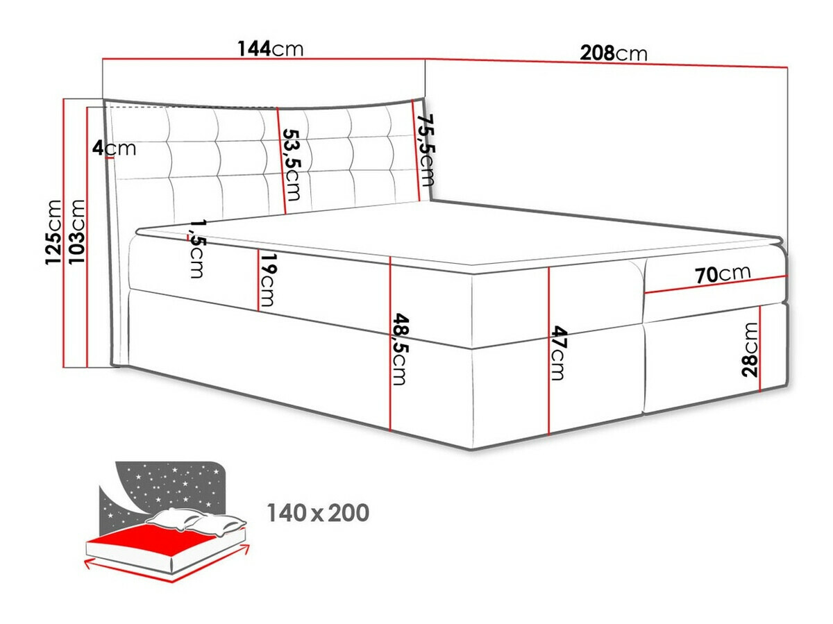 Pat boxspring Insula (Kronos 02)