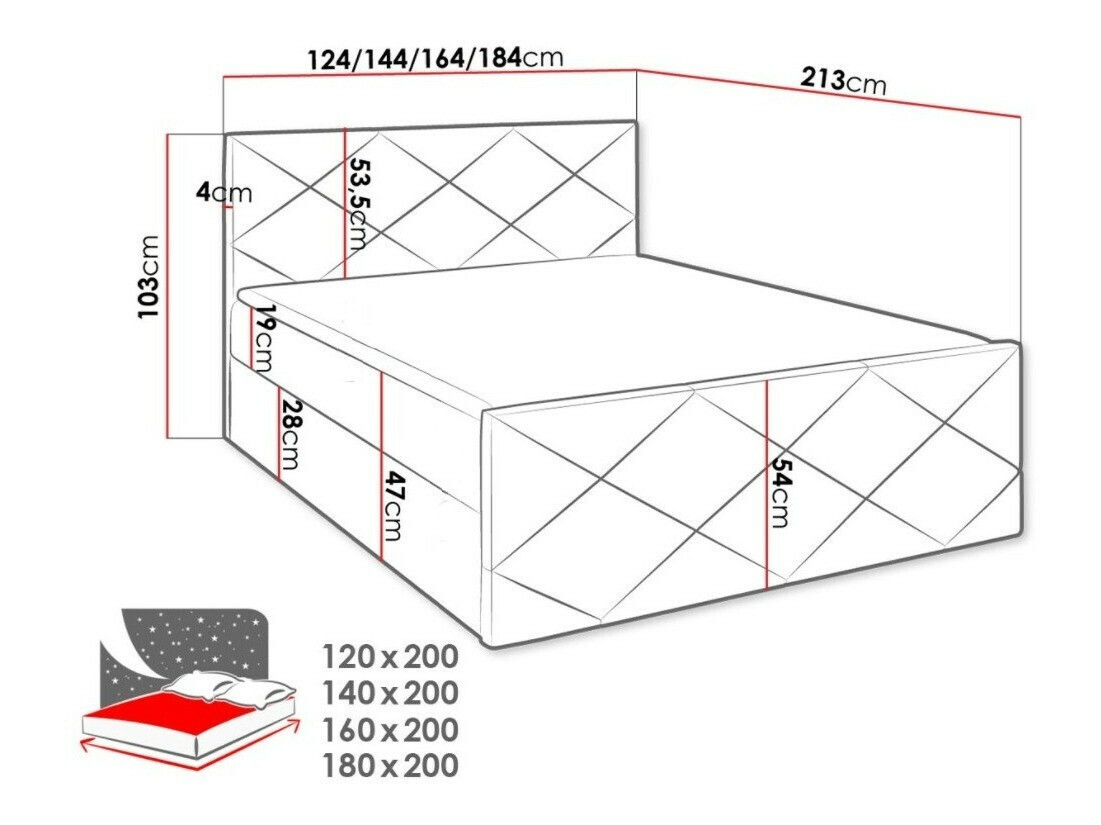 Pat boxspring Mons (Kameleon 37)