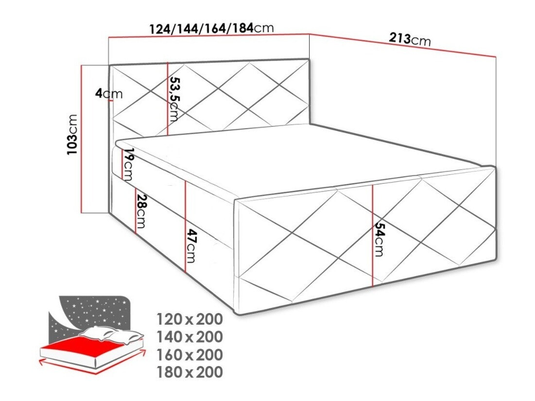 Pat boxspring Mons (Zetta 297)