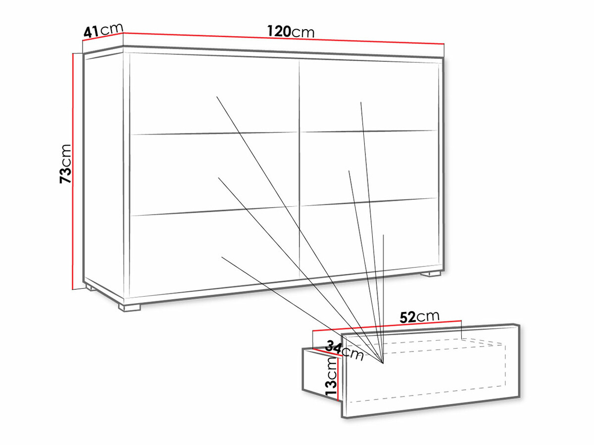 Comodă Comfivo Tutela II (Alb)