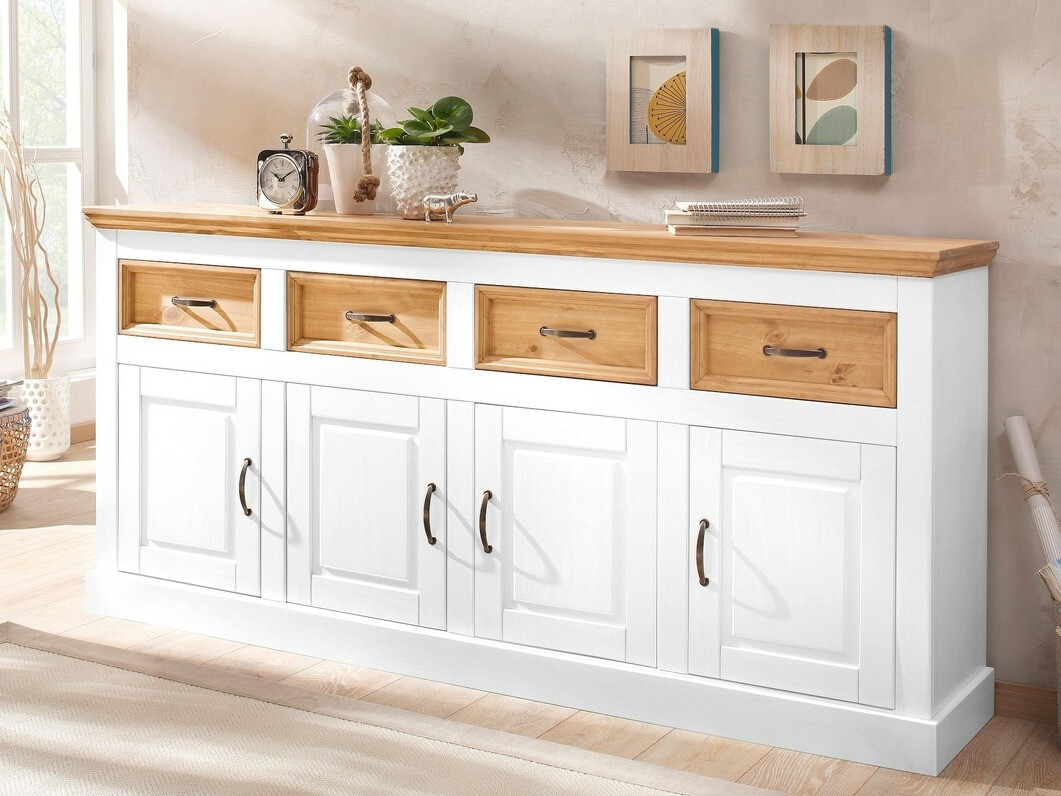 Comodă Tolelio 106 (Alb + Pin)