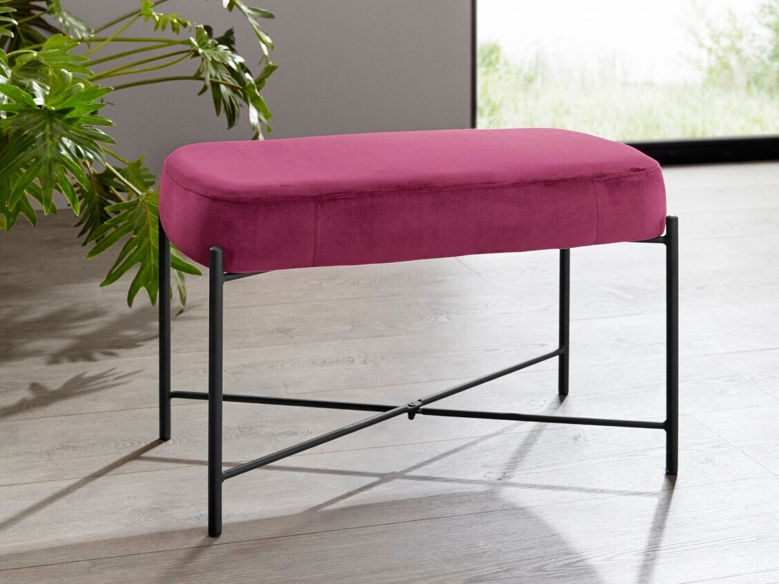 Bancă tapițată Denton 226 (Roze + Negru)