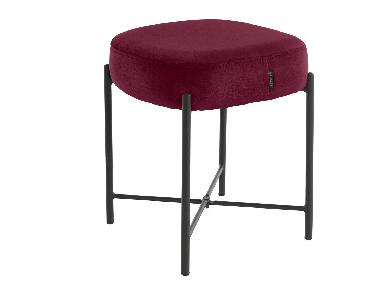 Taburet tapițat Denton 225 (Violet + Negru)