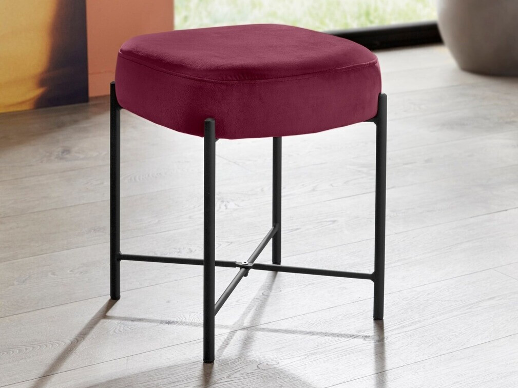 Taburet tapițat Denton 225 (Violet + Negru)