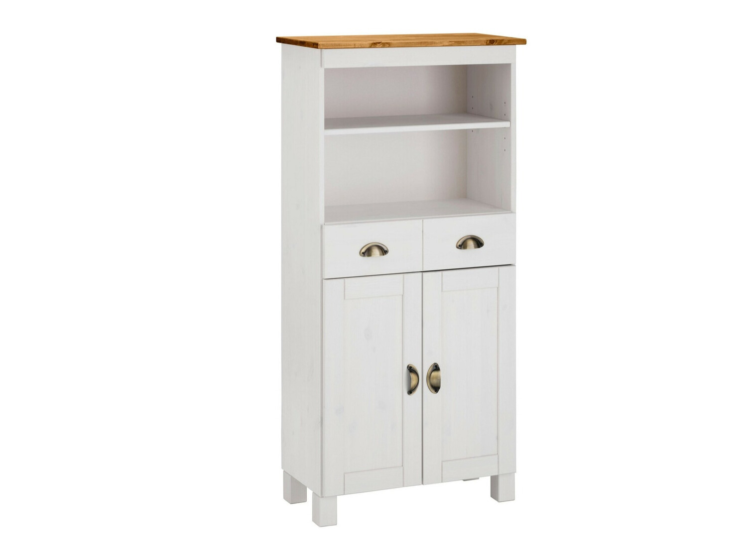 Cabinet de baie neancorat Serelbu 105 (Alb + Maro deschis)