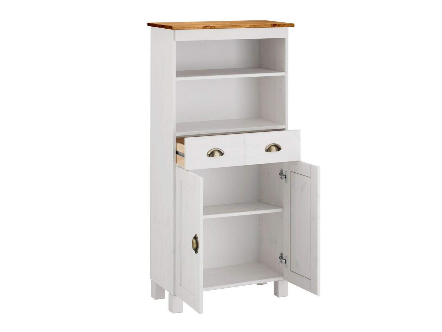 Cabinet de baie neancorat Serelbu 105 (Alb + Maro deschis)