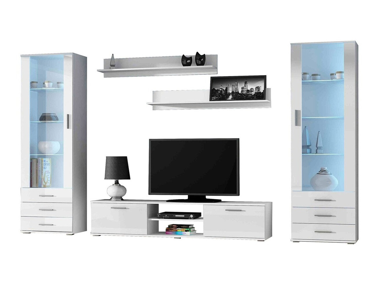 Set de living Tornola 109 (Alb + Alb lucios)