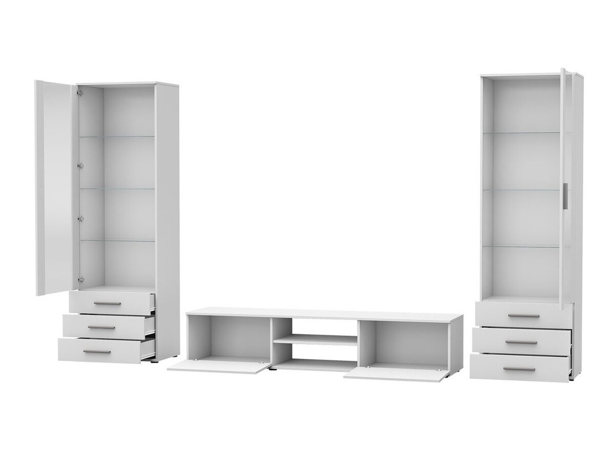Set de living Tornola 109 (Negru + Negru lucios)