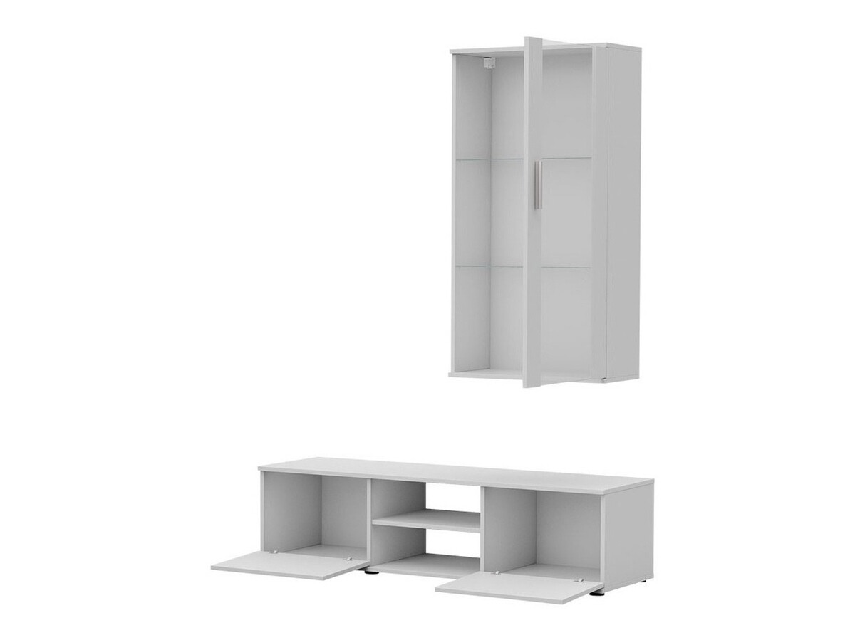 Set de living Tornola 113 (Negru + Negru lucios)