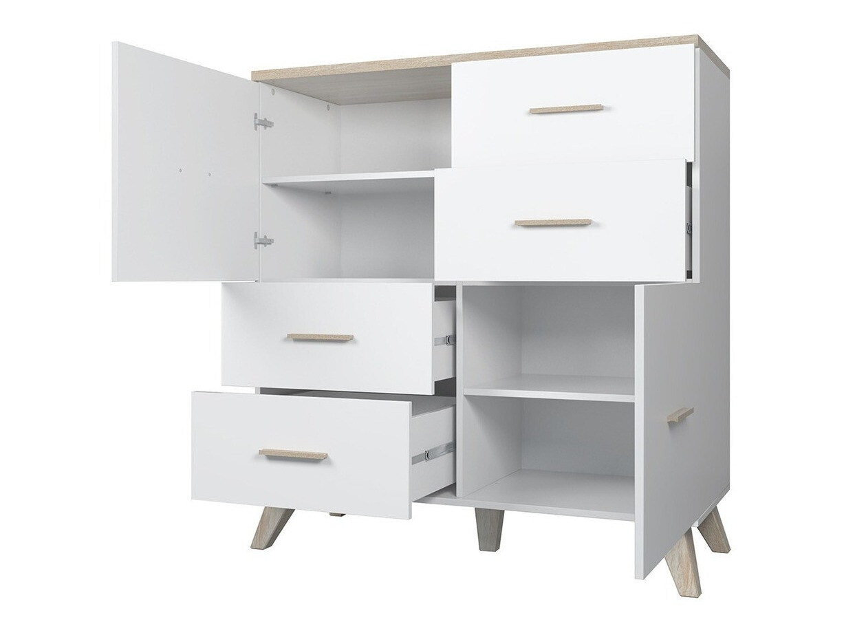 Set de living Larfloi 112 (Stejar Wotan + Negru)