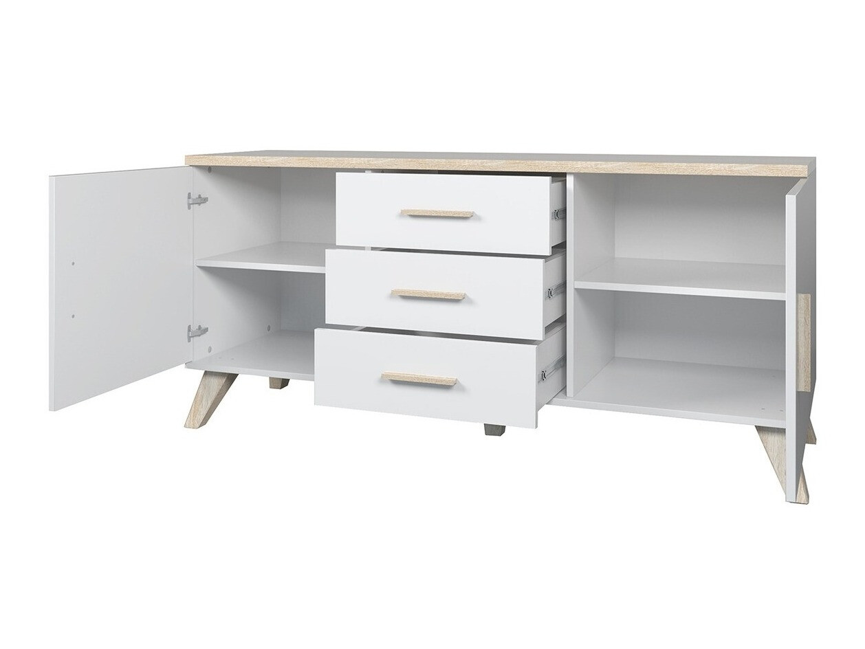 Set de living Larfloi 112 (Stejar Wotan + Negru)