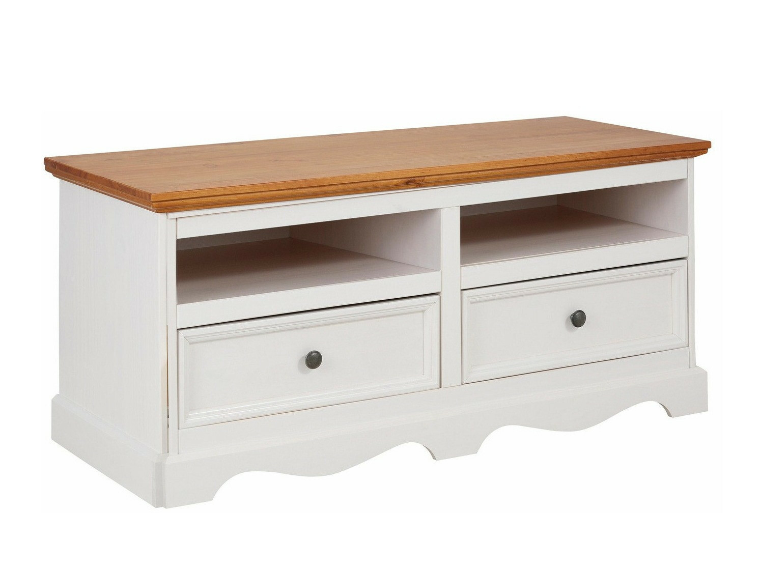 Comodă TV Fentivo 102 (Alb + Stejar Honey)