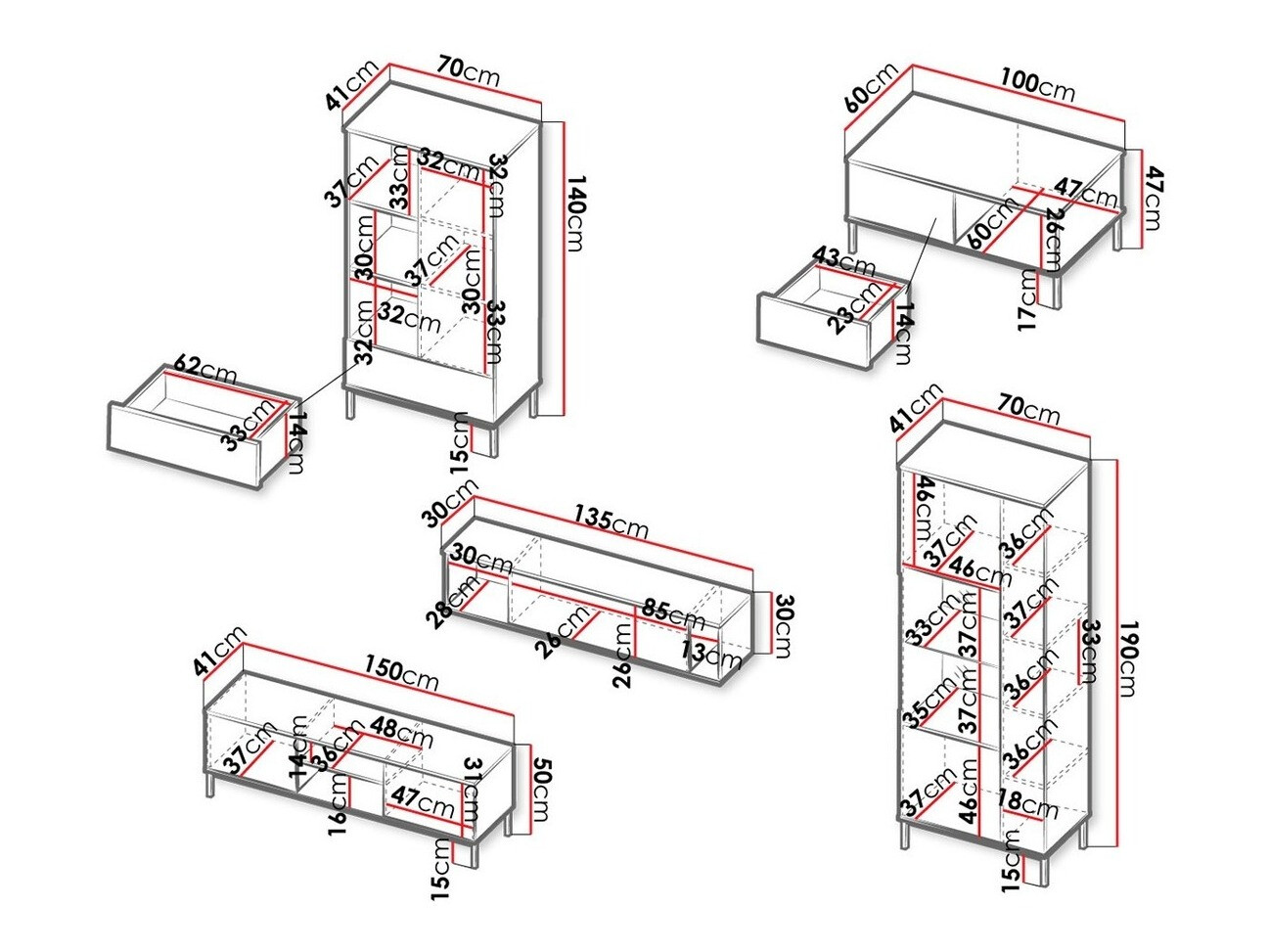 Set de living Lomsore 108 (Alb)