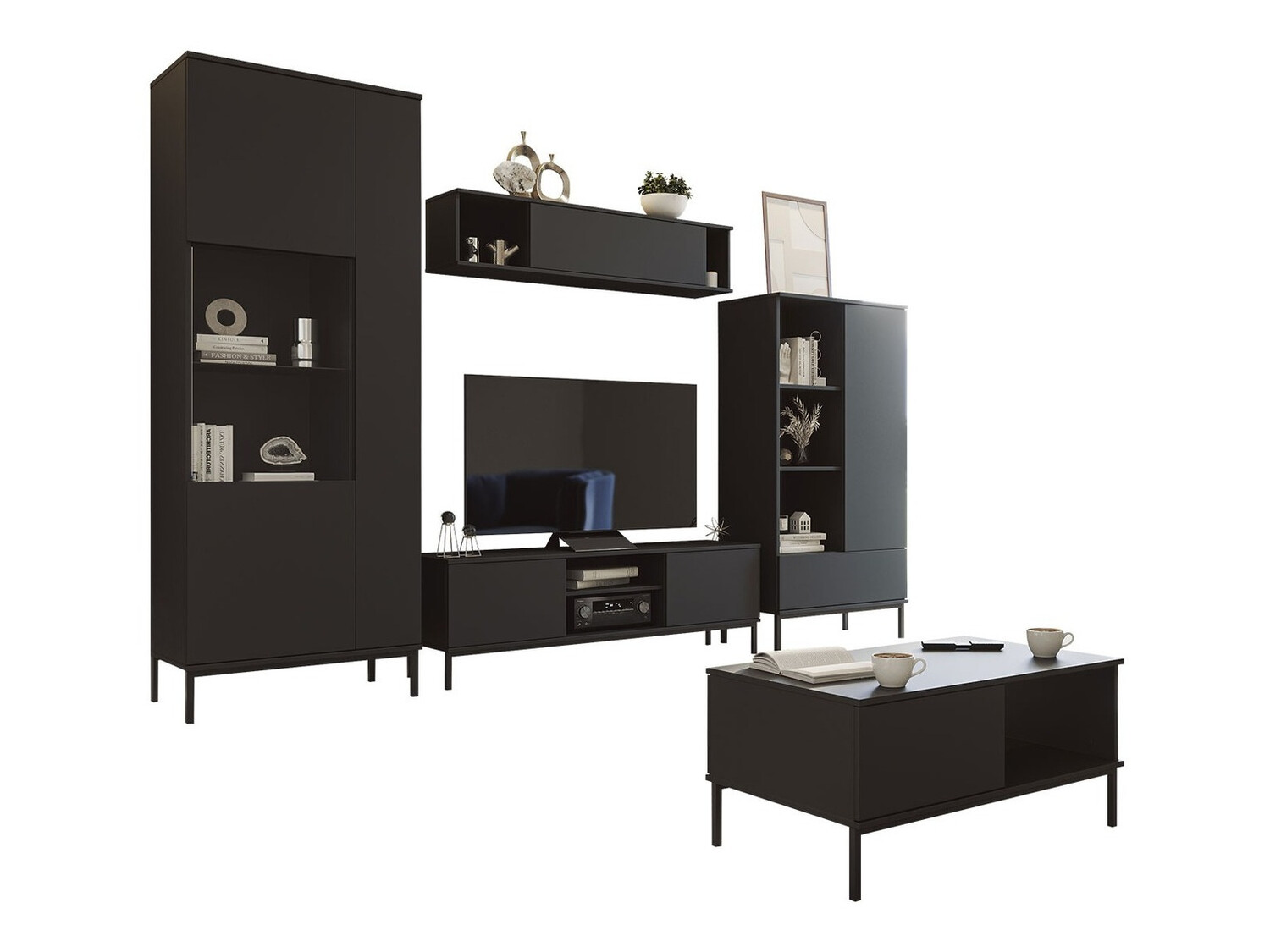 Set de living Lomsore 108 (Negru)