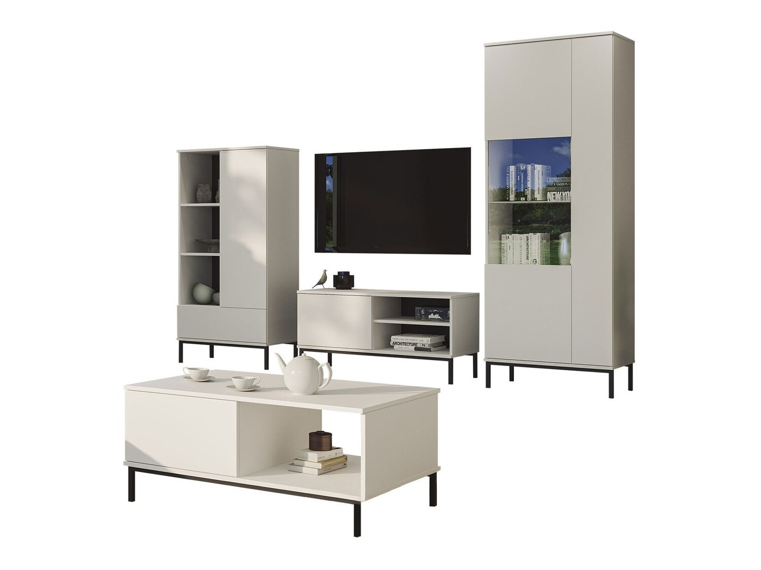 Set de living Lomsore 109 (Alb)