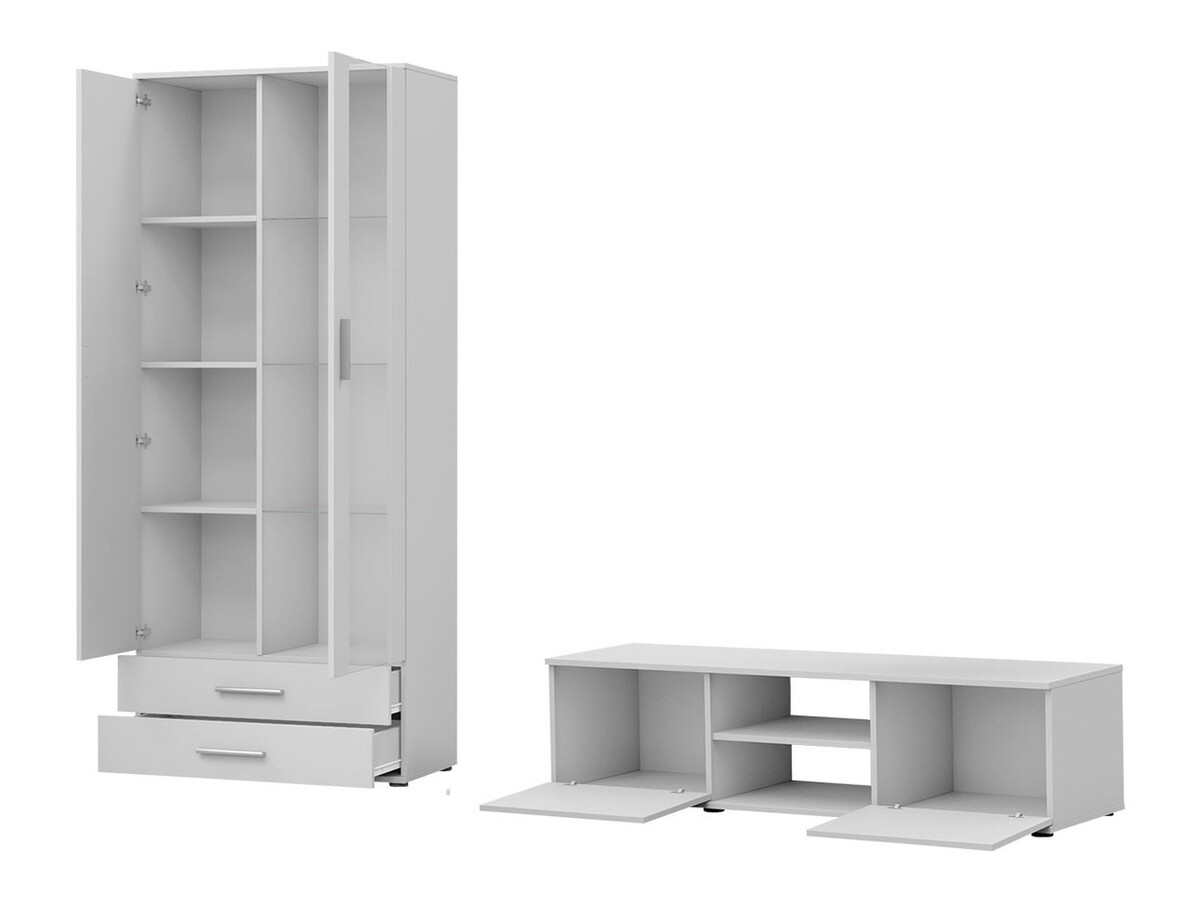 Set de living Tornola 117 (Negru + Negru lucios)