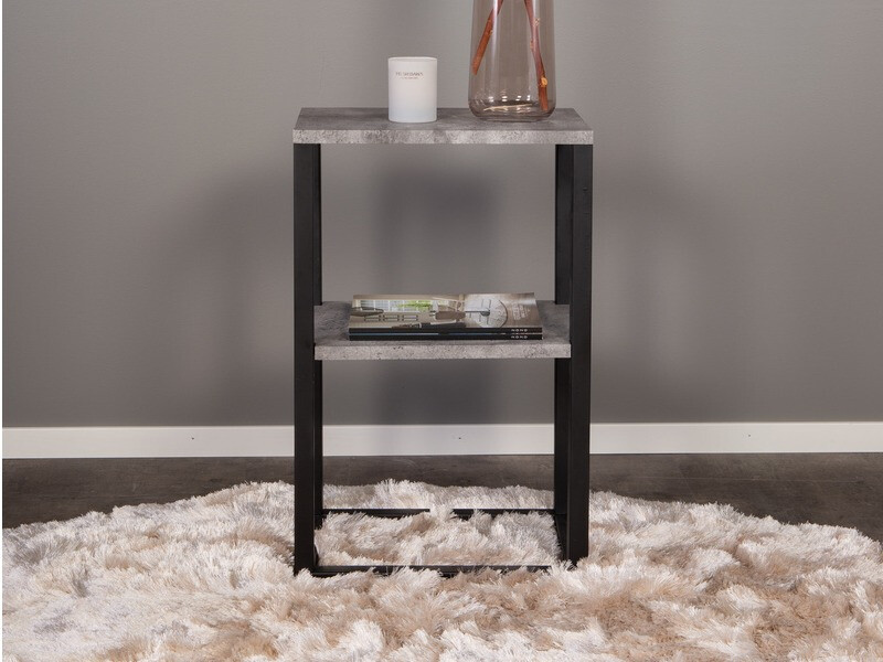 Măsuță laterală Dallas 260 (Beton + Negru)