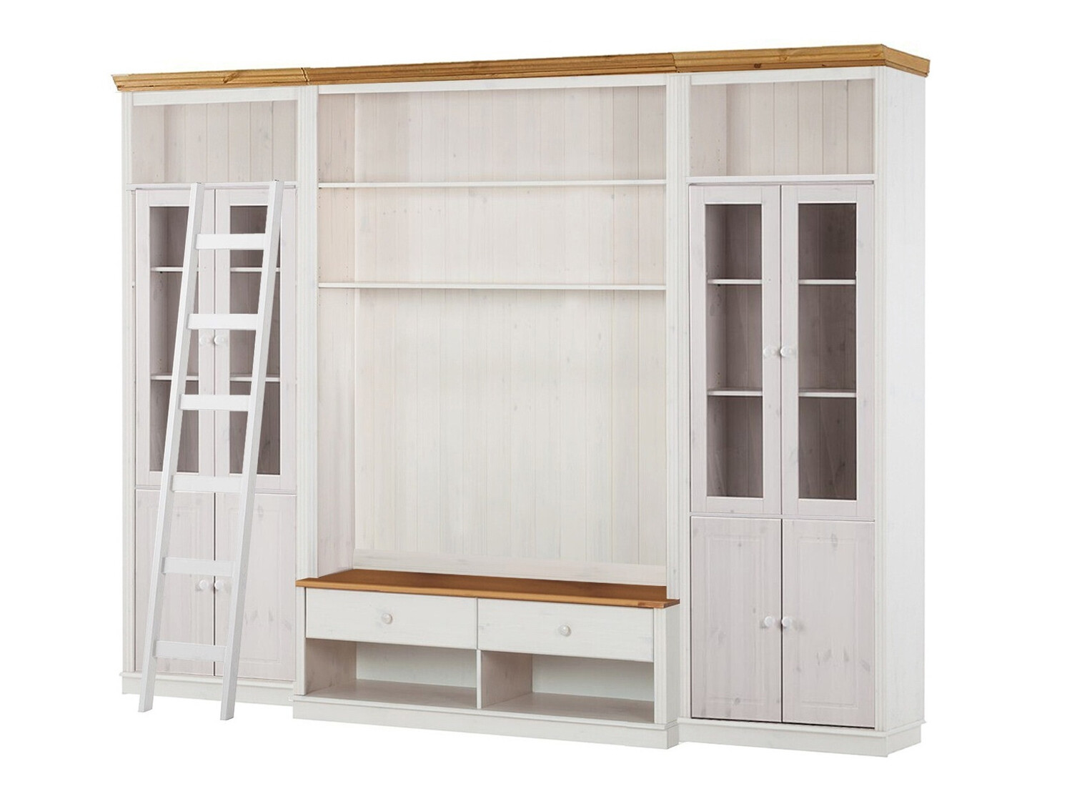 Set de living Saltoro 128 (Alb + Stejar Honey)