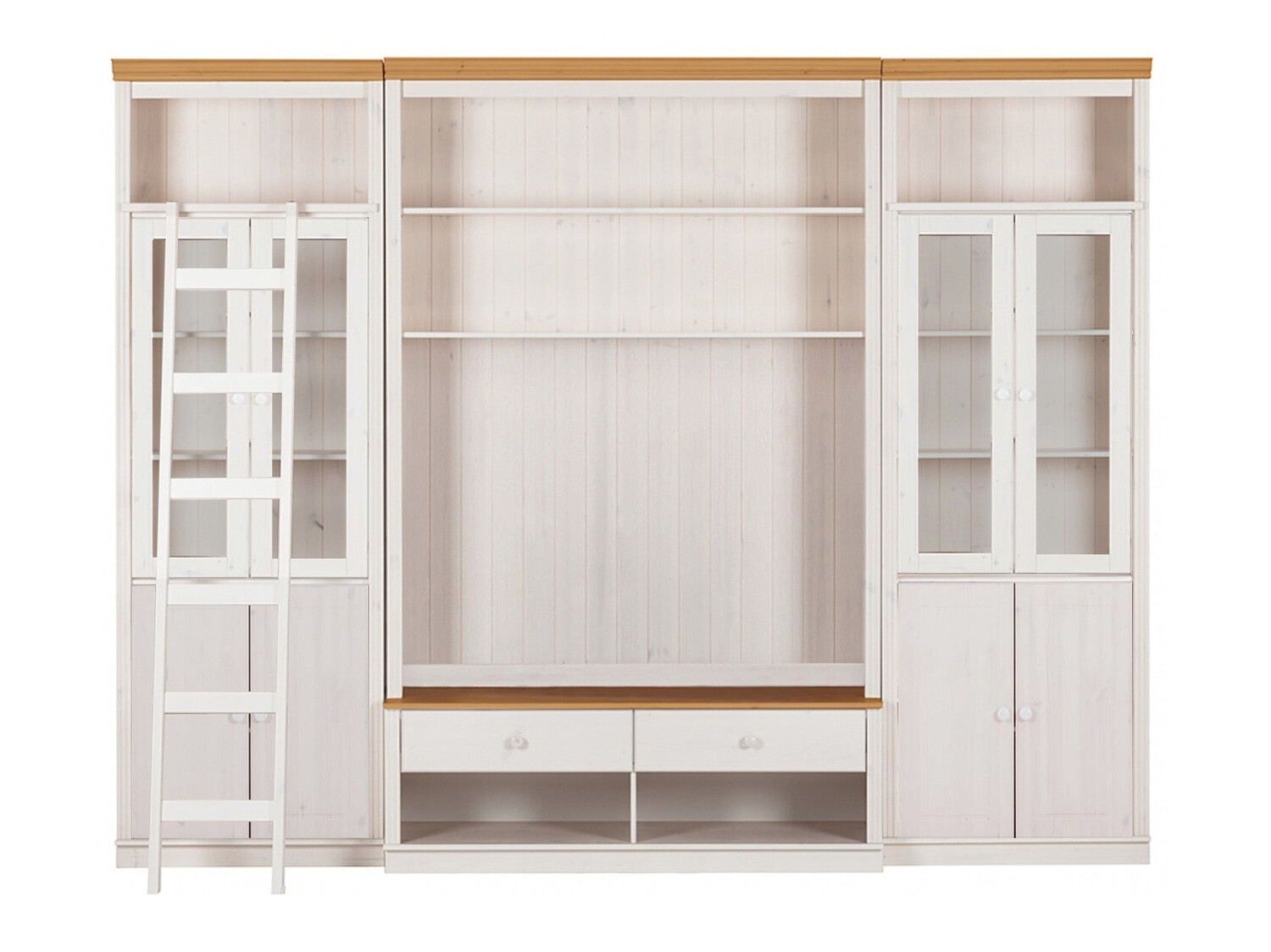 Set de living Saltoro 128 (Alb + Stejar Honey)