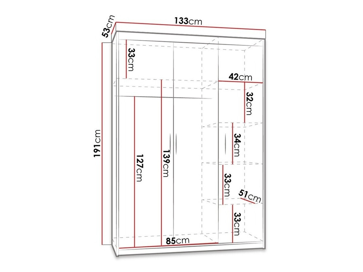 Dulap Novduni 101 (Stejar lefkas)