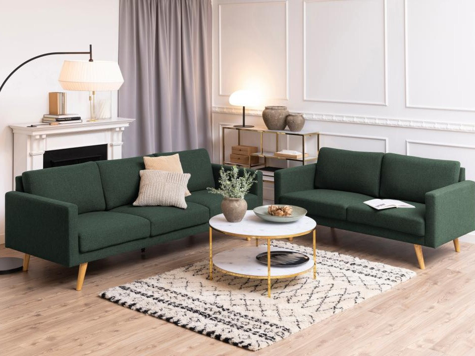 Măsuță de cafea Norsica 554 (Auriu + Marmură albă)