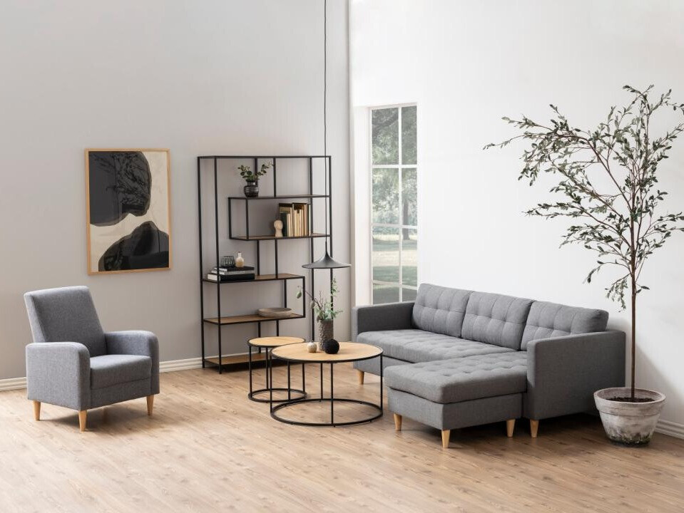 Măsuță de cafea Norsica Sevferi 188 (Negru + Stejar natur)