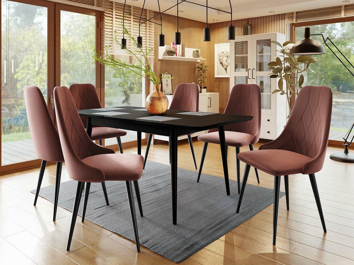 Set de dining Racine 125 (Negru)