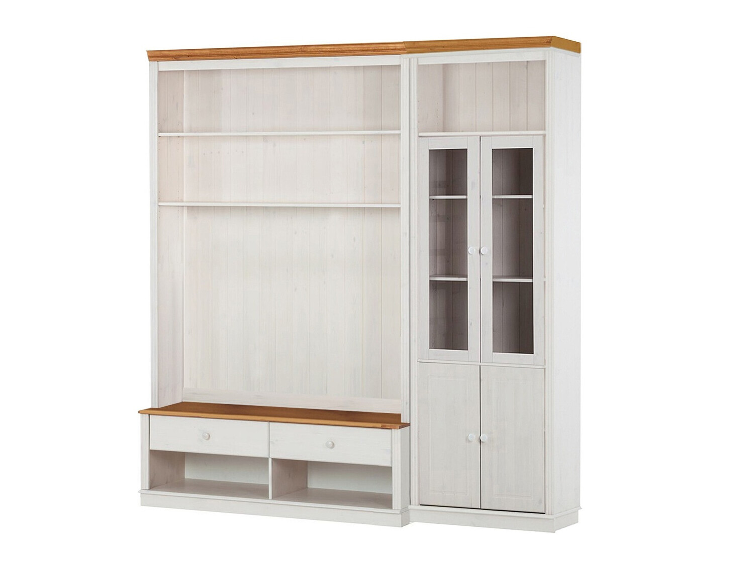 Set de living Saltoro 124 (Alb + Stejar Honey)