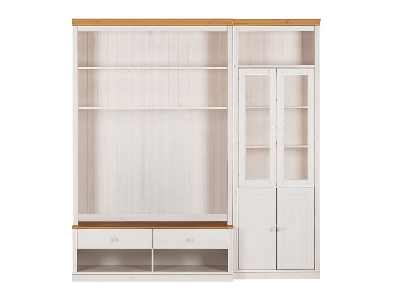 Set de living Saltoro 124 (Alb + Stejar Honey)