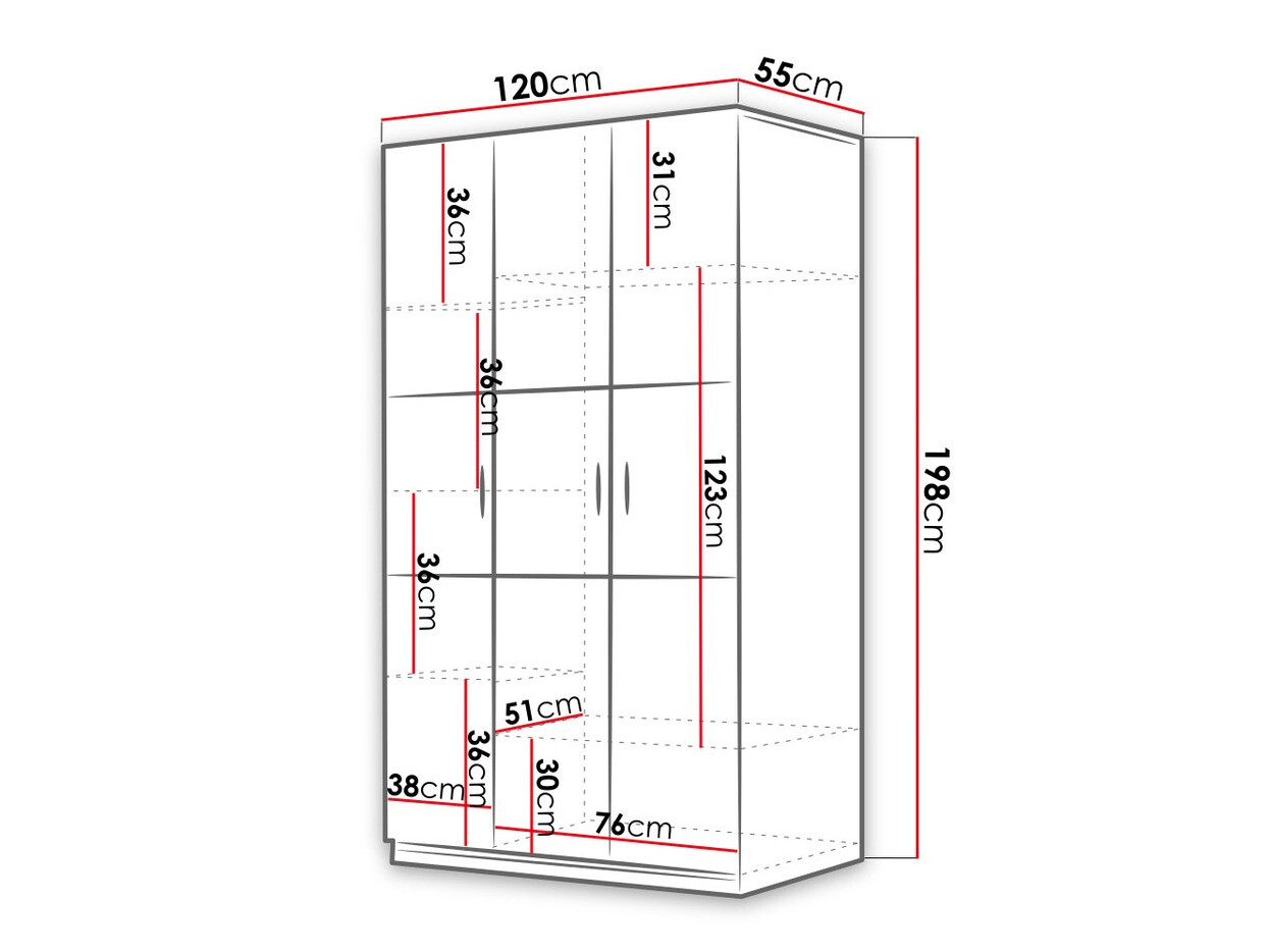 Dulap Campus I (Alb + Alb lucios)