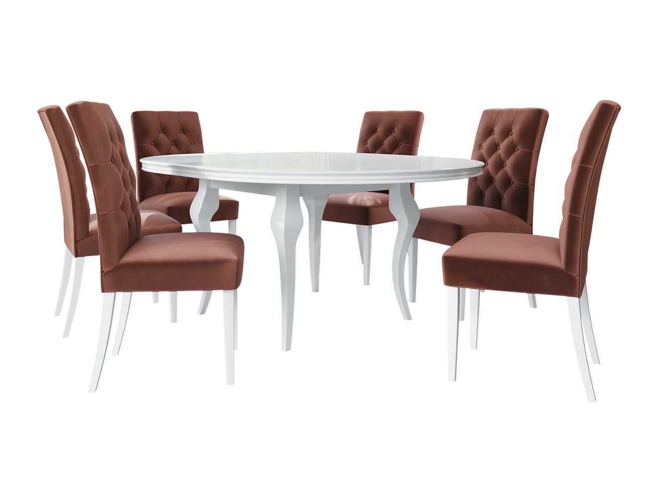 Set de mese Racine 129 (Alb lucios + Magic Velvet 2258)